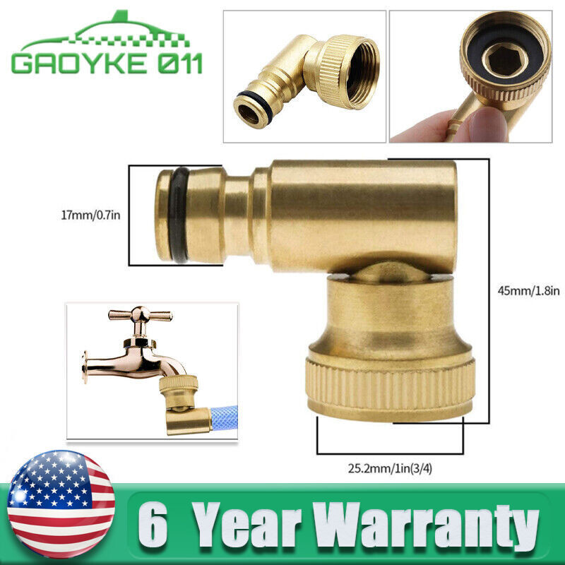 3/4" BSPF Brass Swivel Elbow Adapter Water Fed Pole Hose Reel Window Cleaning