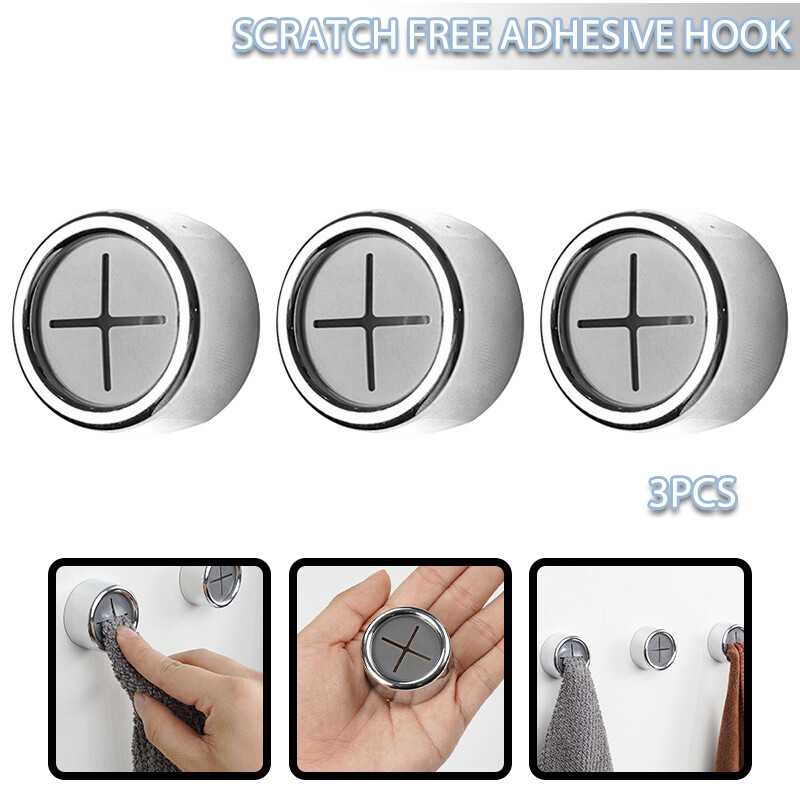 Holder Round Hooks Push In Suction Hand Towel H