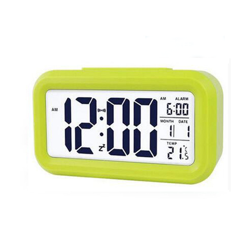 Digital LED Snooze Alarm Clock Time Temperature Day/Night Mode Bedside D US7