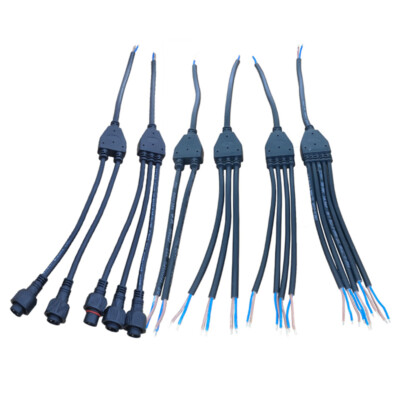 Ip67 Waterproof Cable Plug Parallel Connector 2-4 Pin Splitter For Outdoor Cable