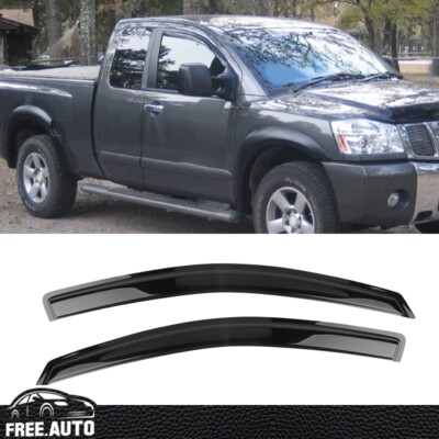 Fits 04-15 Nissan Titan King Cab Window Visors Rain Sun Guard Deflector 2PC Set