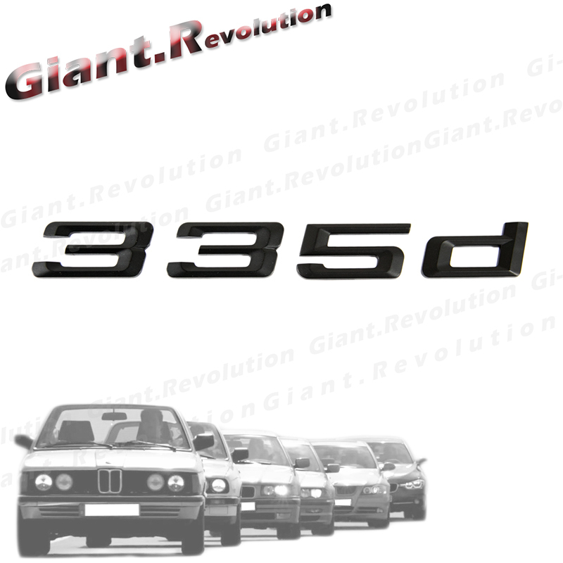 For BMW F30 F31 3-Series Model 335d 3D Black Trunk Lid Emblem Hood Badge Sticker