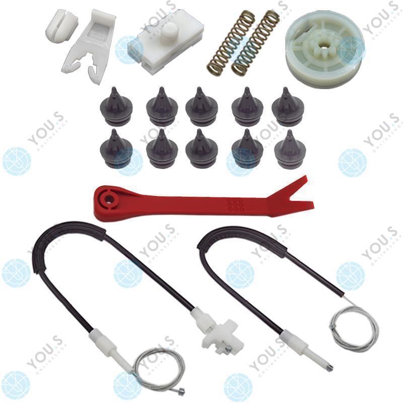 for Renault Megane I Classic (LA0/1) Window lifter repair set cable - front left