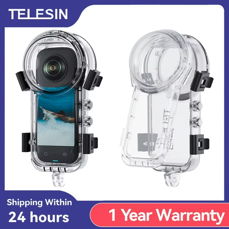 TELESIN Waterproof Case For X4 Underwater 50M Diving Housing Cover With Dive Fi
