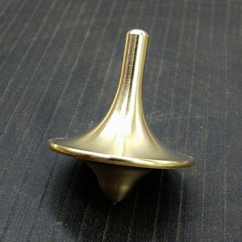 Brass Spinning Top Toy Decompression Finger Gyroscope Children Adult  ^~