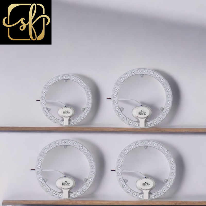 (White Light-12W) LED Ring PANEL Circle Light 12W 28W 24W 36W Cold White AC220V-240V round Ceiling Board the Circular Lamp Board Home Lighting