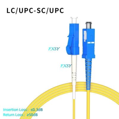 10Pcs 1m 2m 3m SC UPC to LC UPC Simplex Single Mode OS2 Fiber Optic Patch Cord