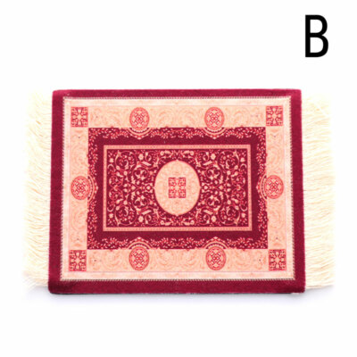 Persian Mini Woven Rug Mat Mousepad Retro Style Carpet Pattern Cup l_`h