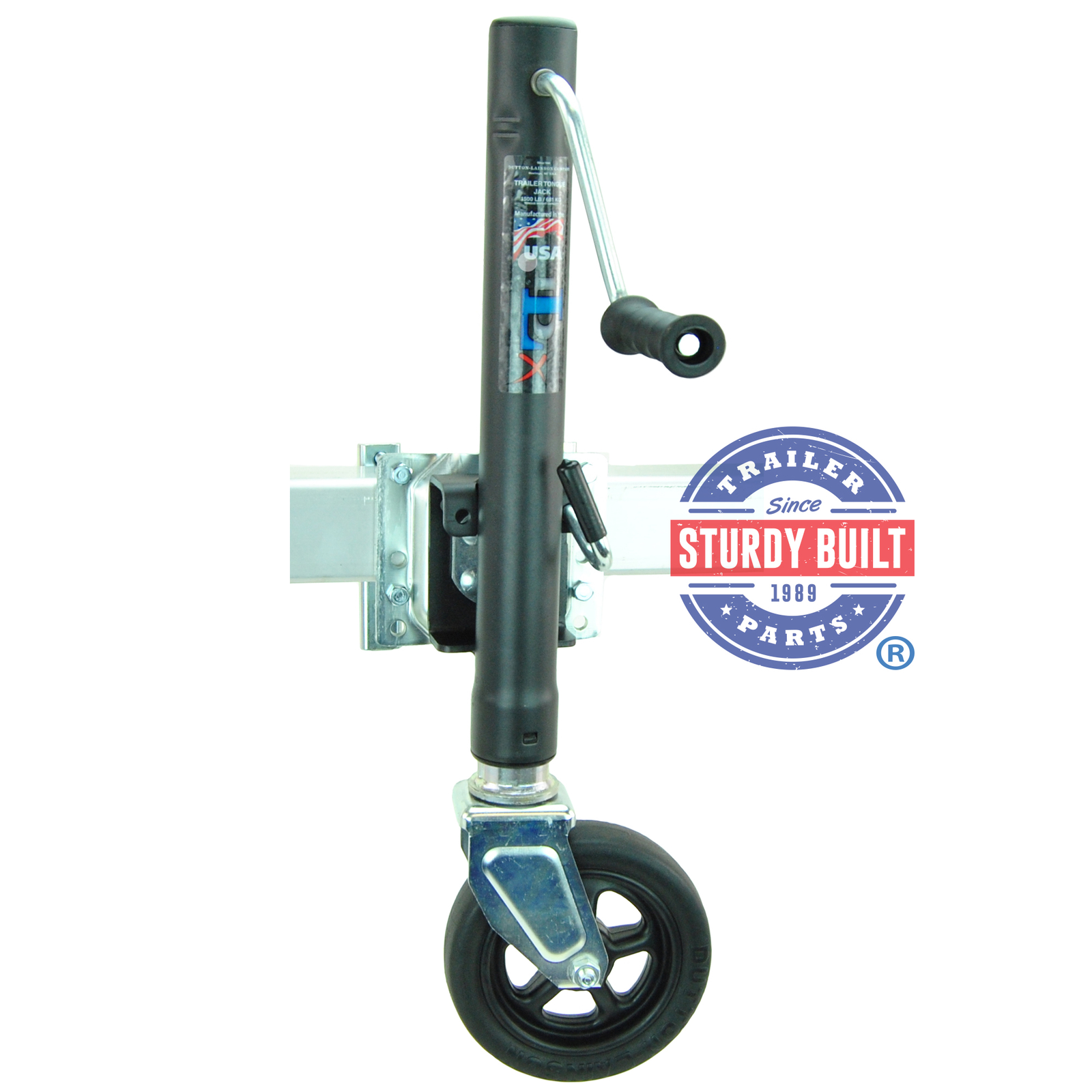 Boat Trailer Swivel Jack DLX 1500lb Capacity Bolt On Tongue with