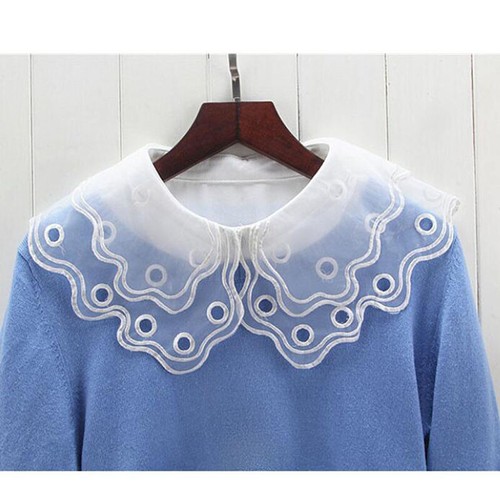 sweater with faux blouse