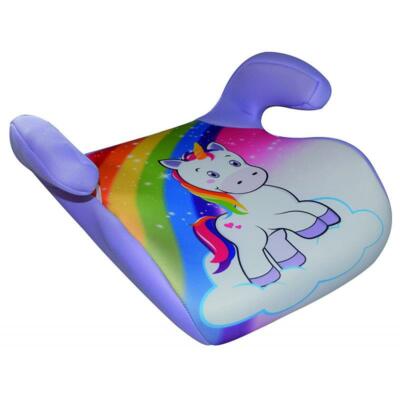 Einhorn Kinder Sitzerhöhung Lila Regenbogen -36kg Klasse 2/3 Kindersitz Autositz