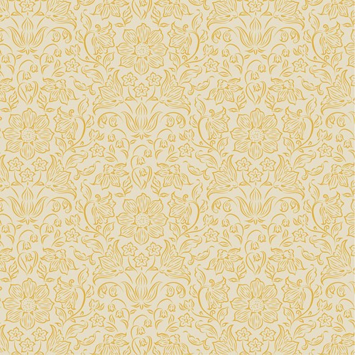 Quilting Patchwork Fabric TILDA Songbird Lila Light Yellow 50x55cm FQ