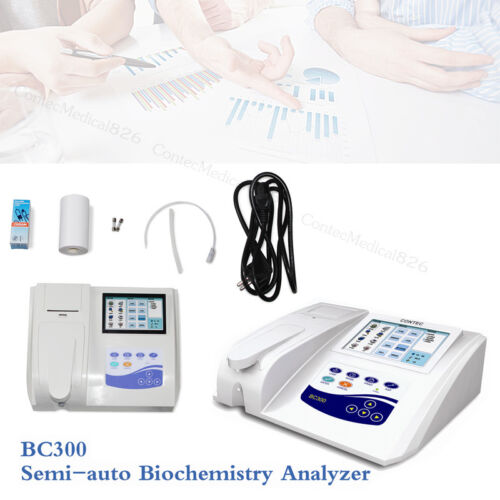 BC300 Semi-auto Biochemistry Analyzer analyzing blood and Fluid,Touch,Printer