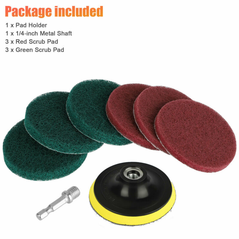 7pcs 4" Buffing Waxing Polishing Pads Brush Kit Set For Car Polisher Drill US