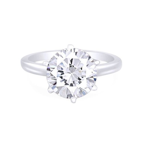 5 Ct Round Cut Moissanite Women's Wedding Ladies Ring 14K Solid White Gold