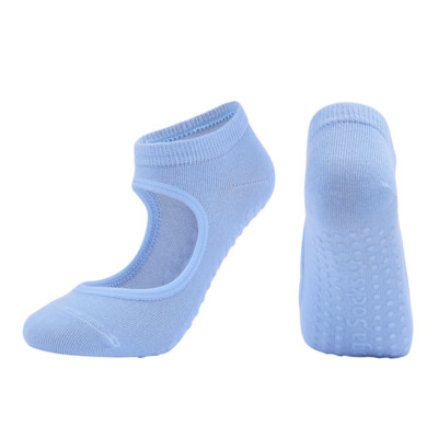 Sports Socks Ankle Socks Pilates Socks Anti-Slip Backless Yoga Socks Fitne #