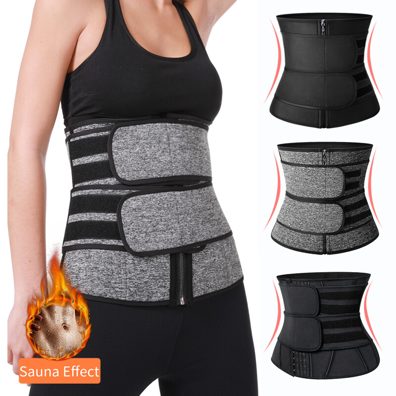 Plus Size Waist Trainer Cincher Trimmer Shapewear Sweat Tummy Belt Body Shaper