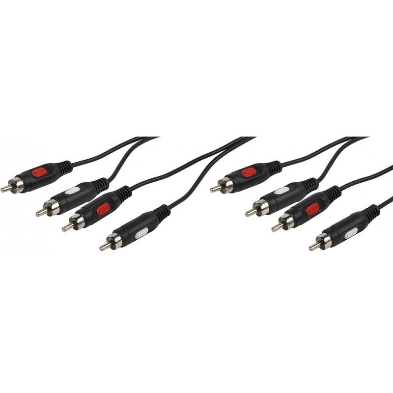 CAVO 4xRCA - 4xRCA AUDIO VIDEO LUNGHEZZA 1,5 METRI VIVANCO 4 CONNETTORI