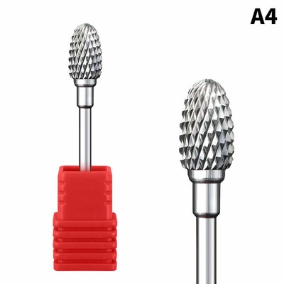 Pro Nail Art Grinding Drill Bits Tungsten Bullet Bit Electric Manicure Machin Pe