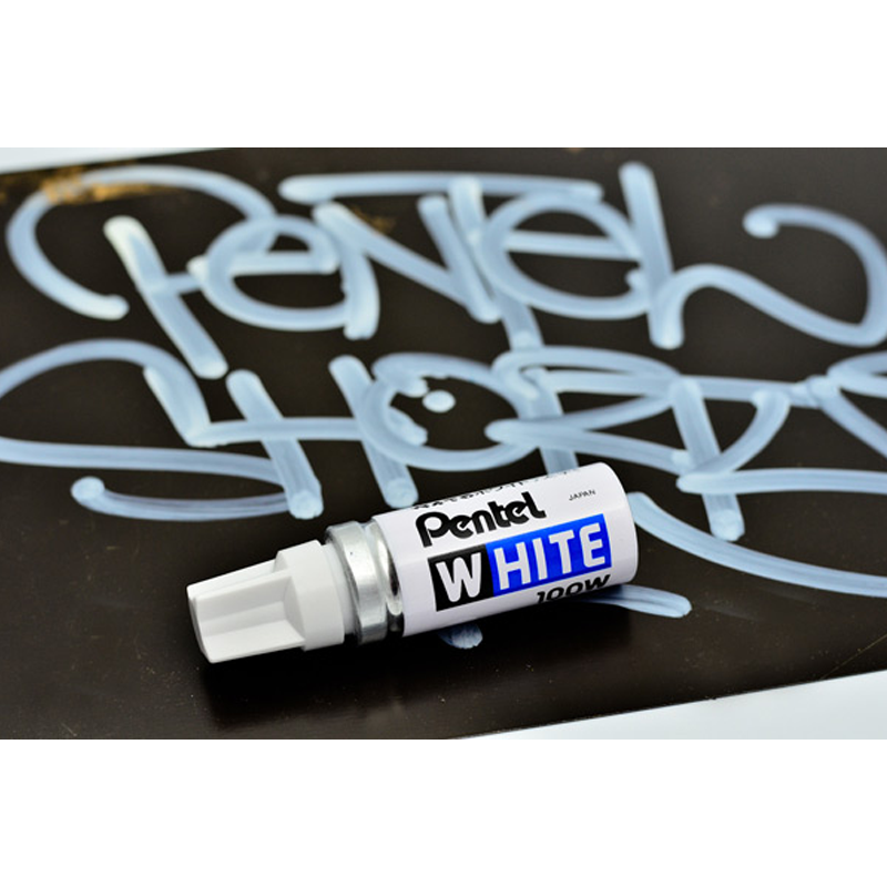Pentel 100W 3.3mm Pocket-Size White Paint Bullet Marker Graffiti Art Supplies