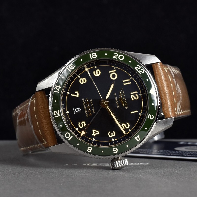 Pre-owned Longines Spirit Zulu Time 39mm Black Dial Gmt Men's Watch L38024632