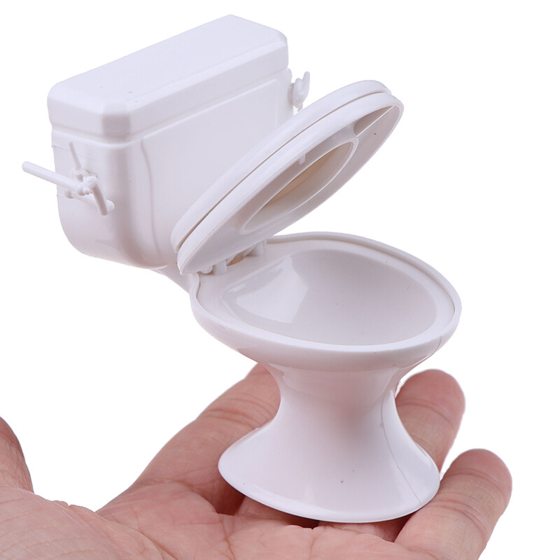Dollhouse Furniture Vintage Bathroom Toilet Miniature Toys Dolls Accesso.FW