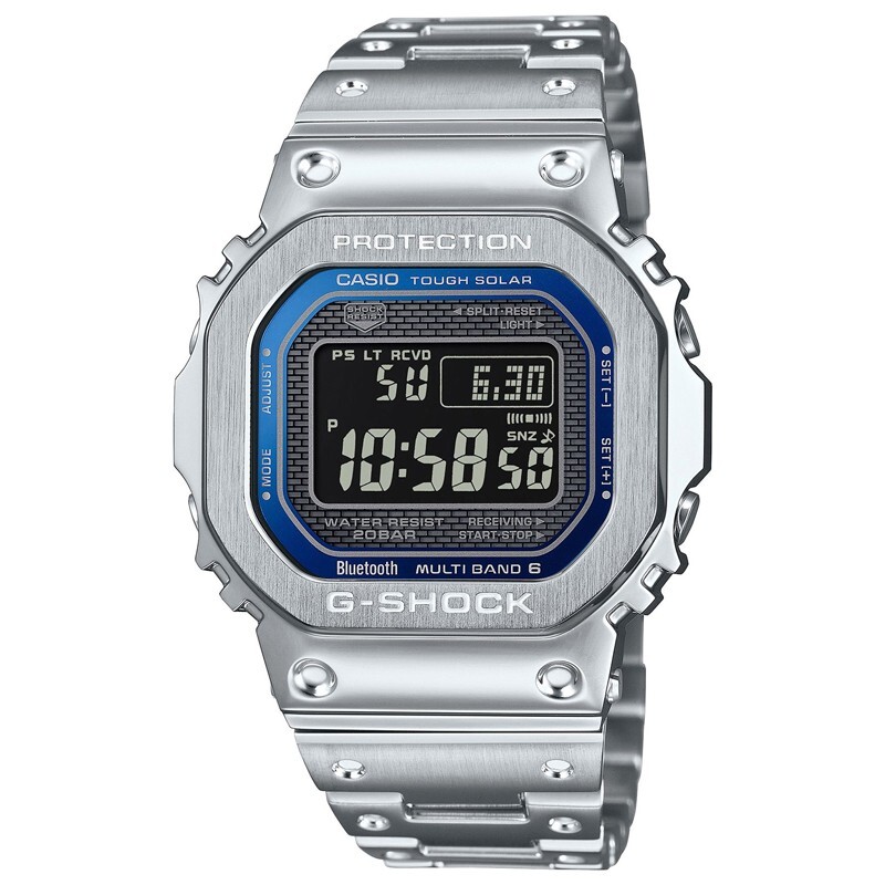 Pre-owned Casio G-shock Digital Full Metal Blue Dial Men's Watch Gmwb5000d-2