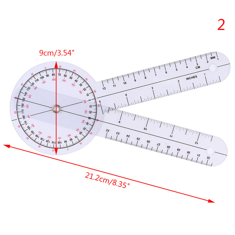 1Pcs Medical Spinal Ruler Finger Goniometer Angle Protractor 12 8 6 