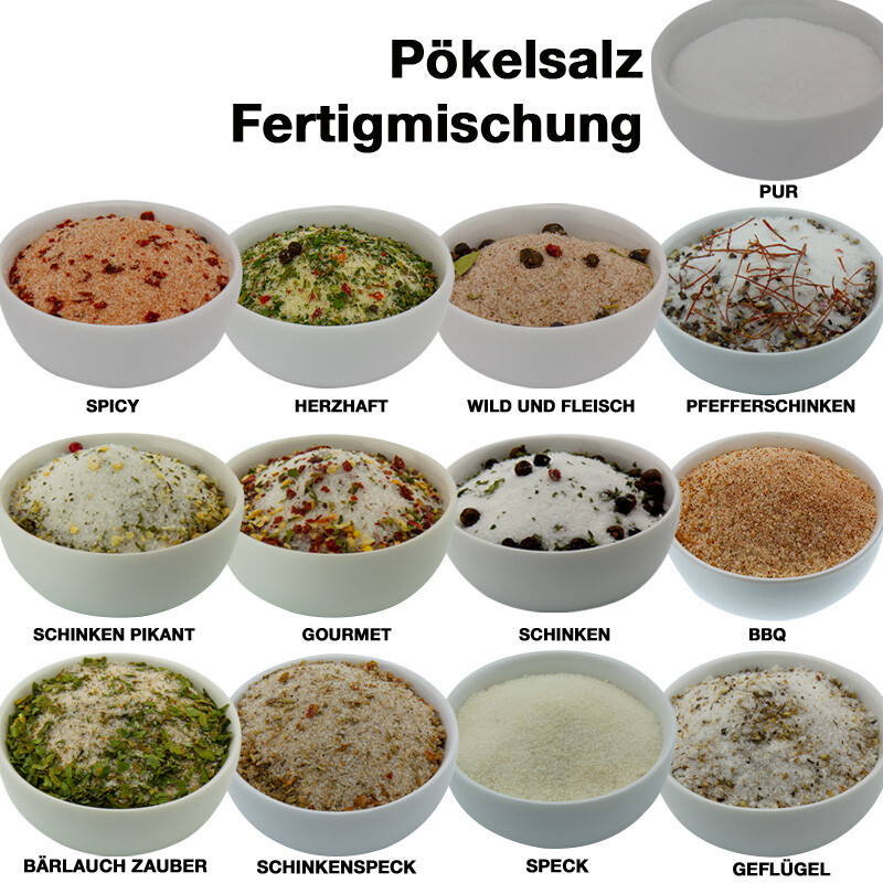 PöKelsalz 300g Fertigmischung Neu 0,4-0,5% E250 PöKel, Schinkenherstellung, Lake