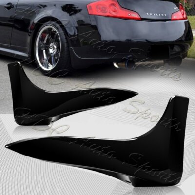 For 03-06 Infiniti G35 Coupe Painted BLK Rear Bumper Lip Mud Guards Polyurethane