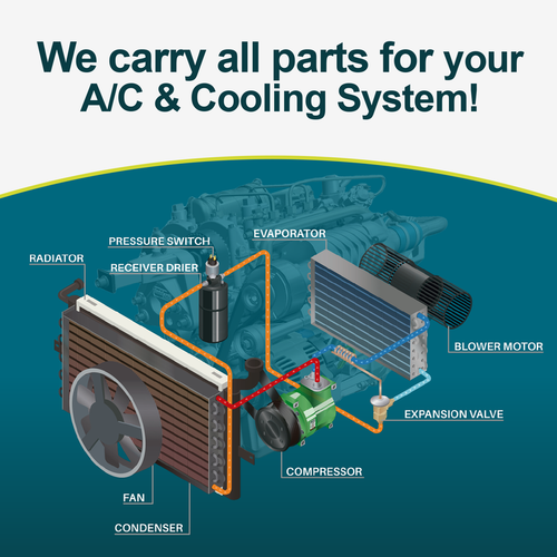 Red Dot Universal A/C & Heater Unit - 12V - Picture 6 of 6