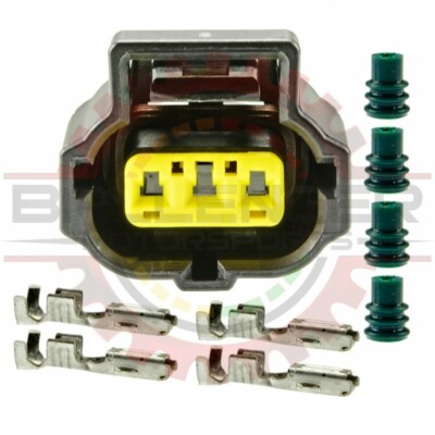 3 Way Sensor Plug Connector Kit, Black