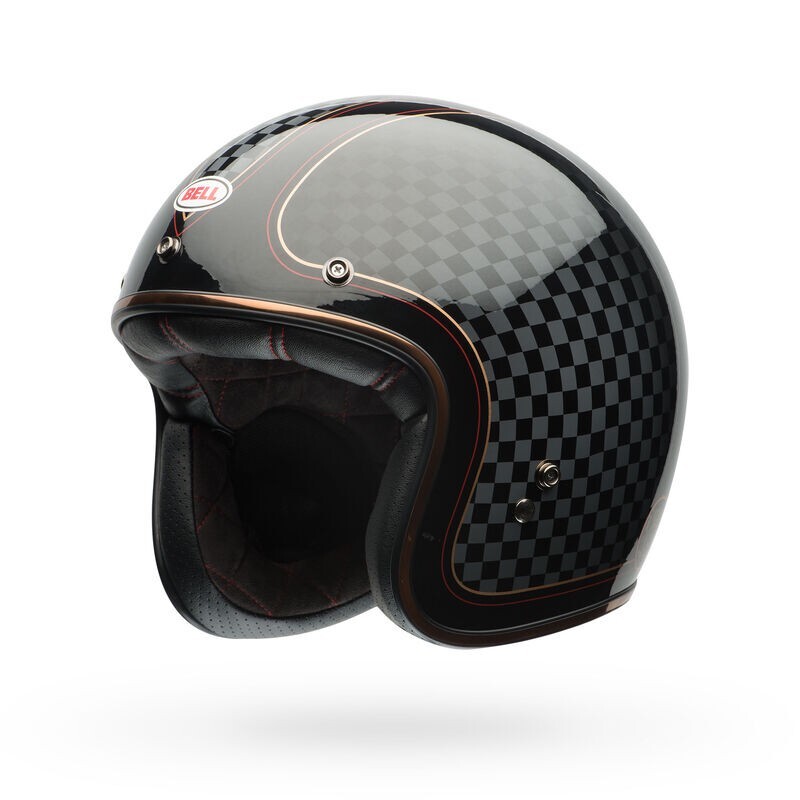 Bell Custom 500 3/4 Open Face Motorcycle Helmet RSD Check It Black Large