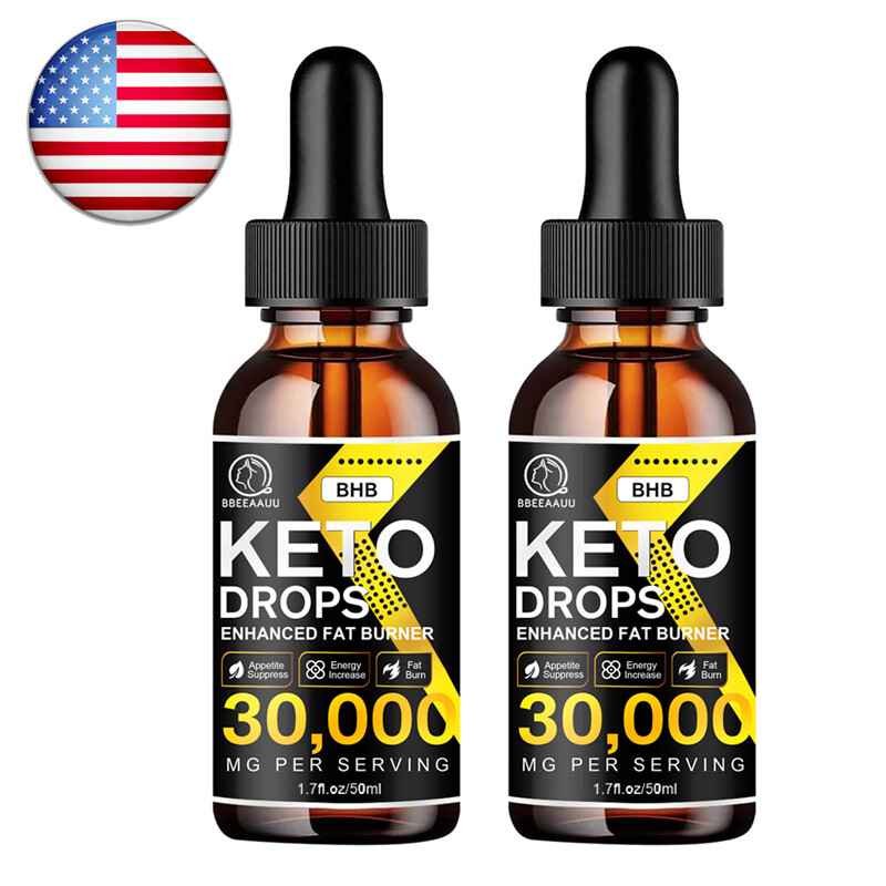 2x Keto Drops Diet 30,000MG Ketosis Weight Loss Supplement Fat Burn Carb Blocker