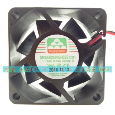 MAGIC MGA6024VB-O25 6025 DC24V 0.55A 2-Wire Cooling Fan