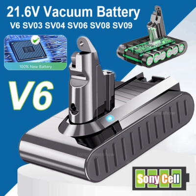 6000mAh V6 Battery Replacement for Dyson SV04 DC58 DC59 DC61 DC62 DC74 Animal
