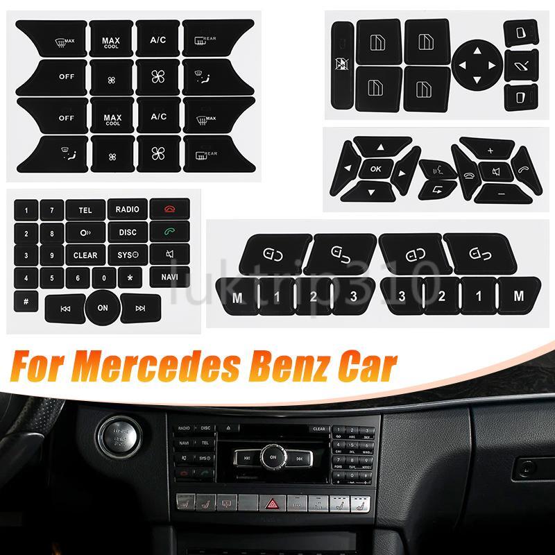 Button Repair Kit Window Switch Sticker For Mercedes-Benz W204 C250 C300 CLA200