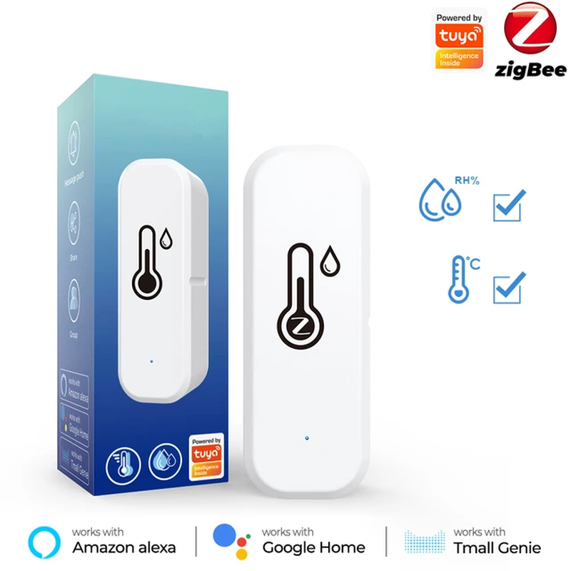 Temperature & Humidity Sensor Tuya Smart Smart Life APP Control Zigbee  Hub