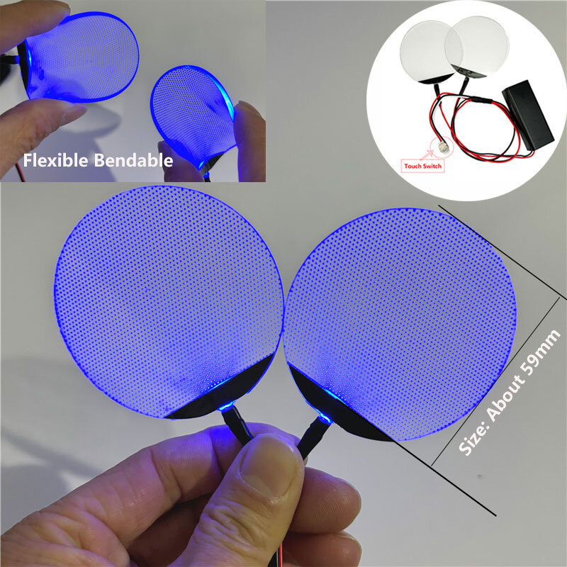 Round Bendable Led Eyes Touch Switch Kits Cosplay Mask Eye