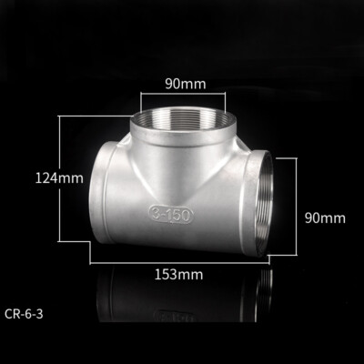 Stainless Steel BSP T-Shape Equal | Female or Male | Tee Connector Pipe Fittings