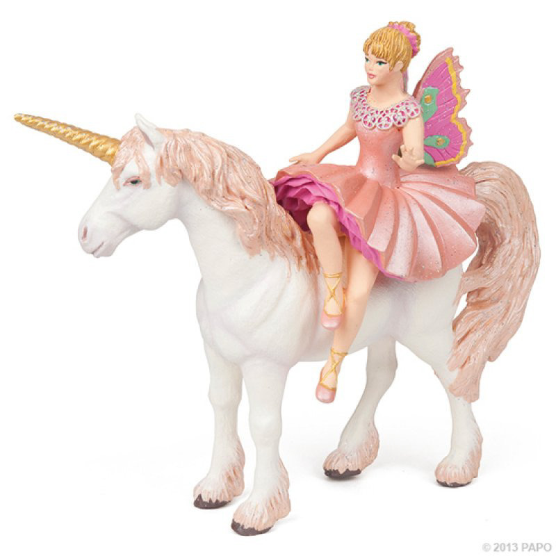 NEW PAPO 38822 Elf Ballerina Riding a White Unicorn Fantasy