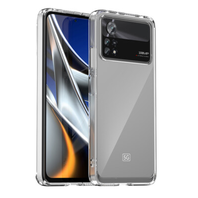 For Xiaomi Poco X4 Pro 5G Transparent Acrylic Shockproof Protective Cover Case