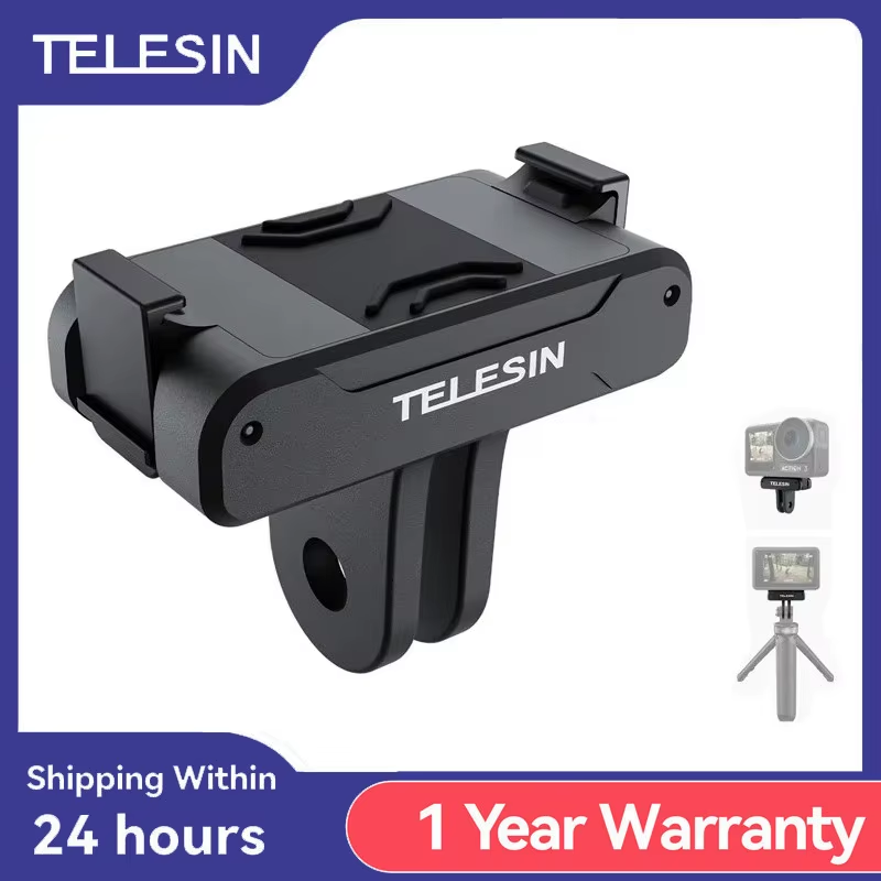 TELESIN Magnetic Two Claw Adapter 1/4 Thread Universal Port For Action 3 Camera