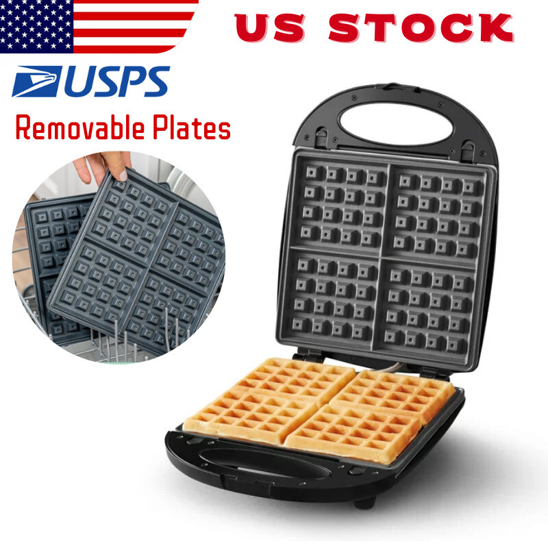 Dual White Nonstick Stainless Steel With Removable Plates 4 Square