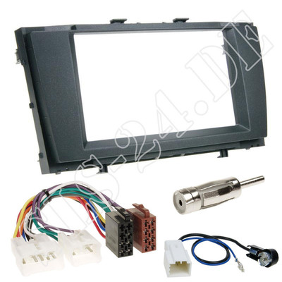 Toyota Avensis T27 Einbauset Doppel DIN Radioblende ISO Adapter + Antennen Kabel