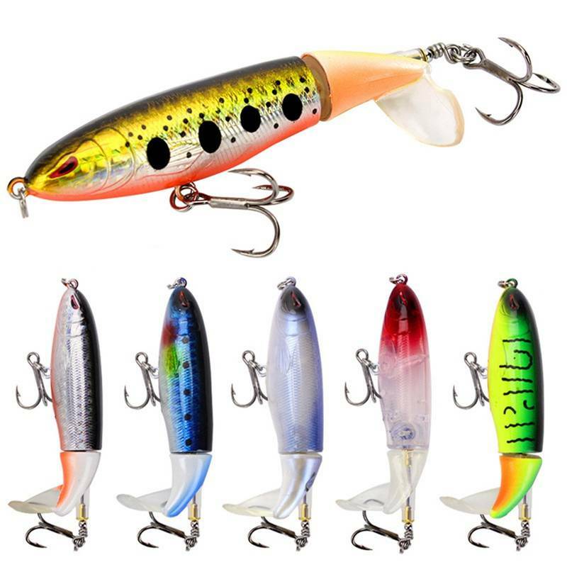Whopper Plopper Topwater Floating Fishing Lures Rotat Tail for Bass Pike Chub*/&^