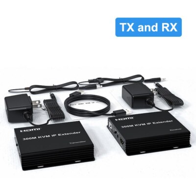 300M IP HDMI KVM Extender By Rj45 Cat6 Ethernet Cable Video Transmitter Receiver