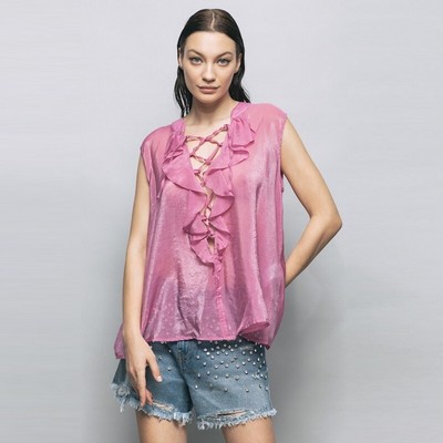 

Блуза Женщина GAELLE Paris GBDM17501 Шифон Фуксия E2023, Fuchsia