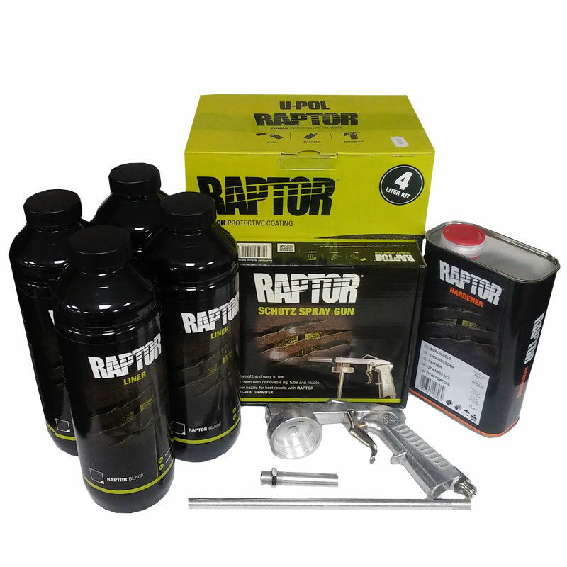 Upo 820v, Black Spray On Raptor Bed Liner Kit With Free Spray Gun