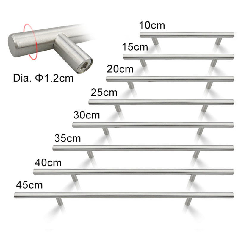 Moderne Edelstahl Griffe für Küche Tür Schrank Möbelknöpfe 100-350mm 10-35cm